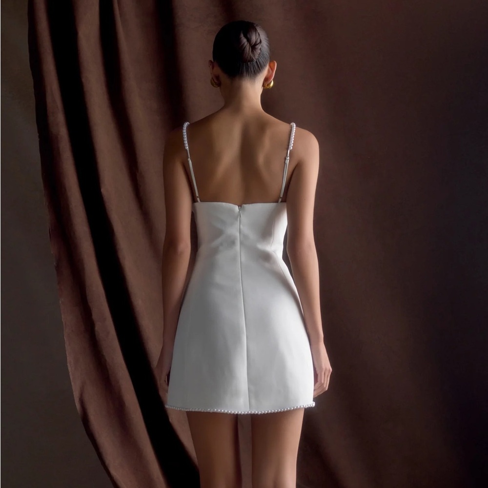 Meshki Liliane Suiting Mini Dress - Ivory (Preferred Fibres) - Picture 2 of 11